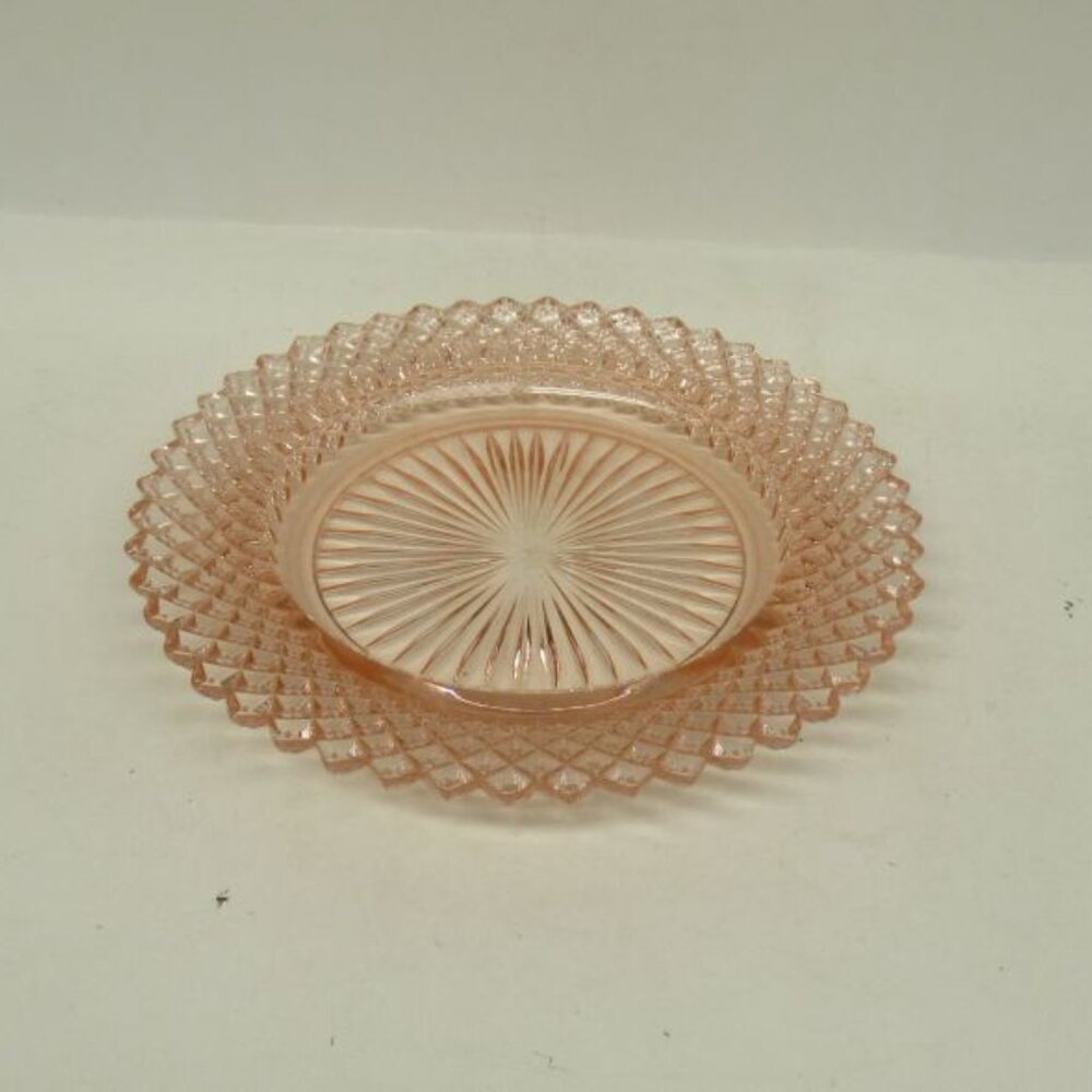Hocking Depression Glass Pink MISS AMERICA 5 3/4 Inch Bread and Butter Plate - Picture 2 of 5